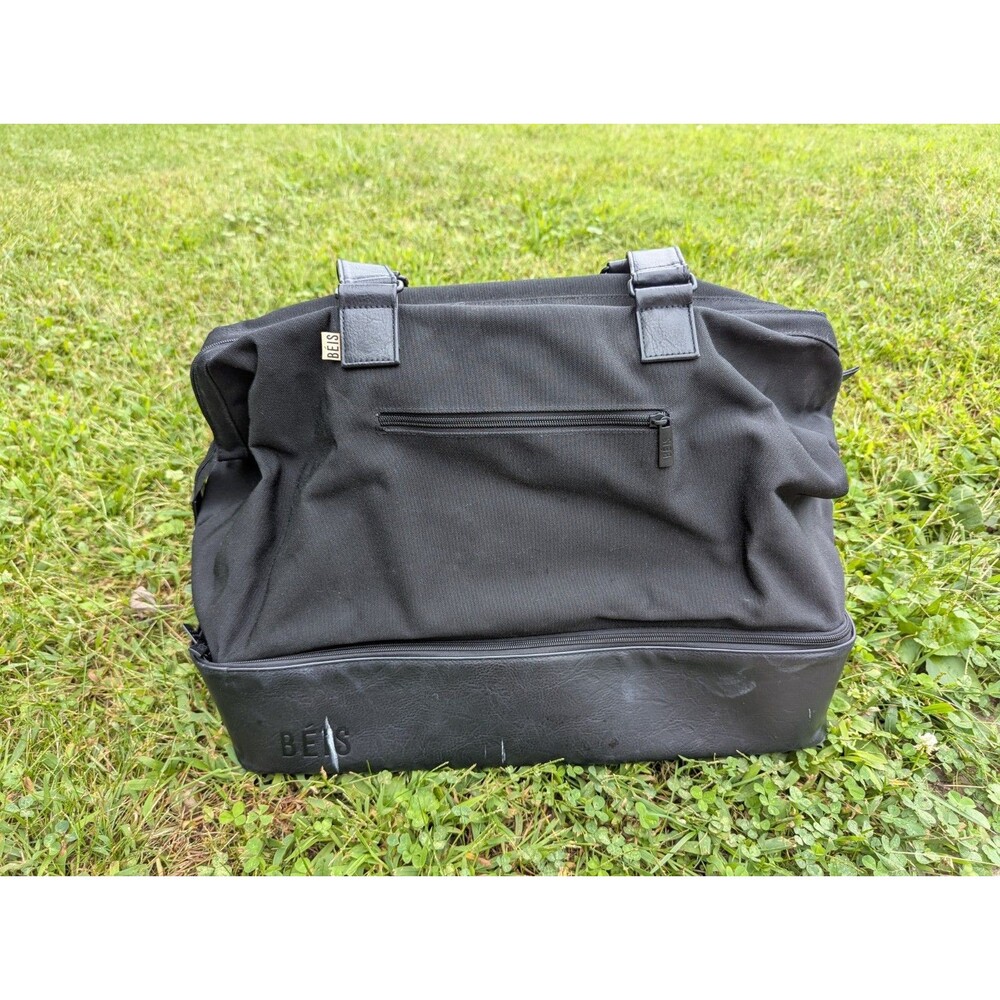 Beis Weekender Travel Bag Black Duffle Tote